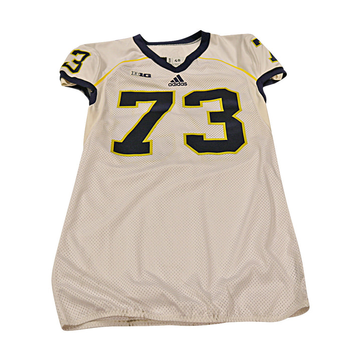 Fox Michigan Wolverines Team Issued 2013 #73 Away Jersey (Size 48)