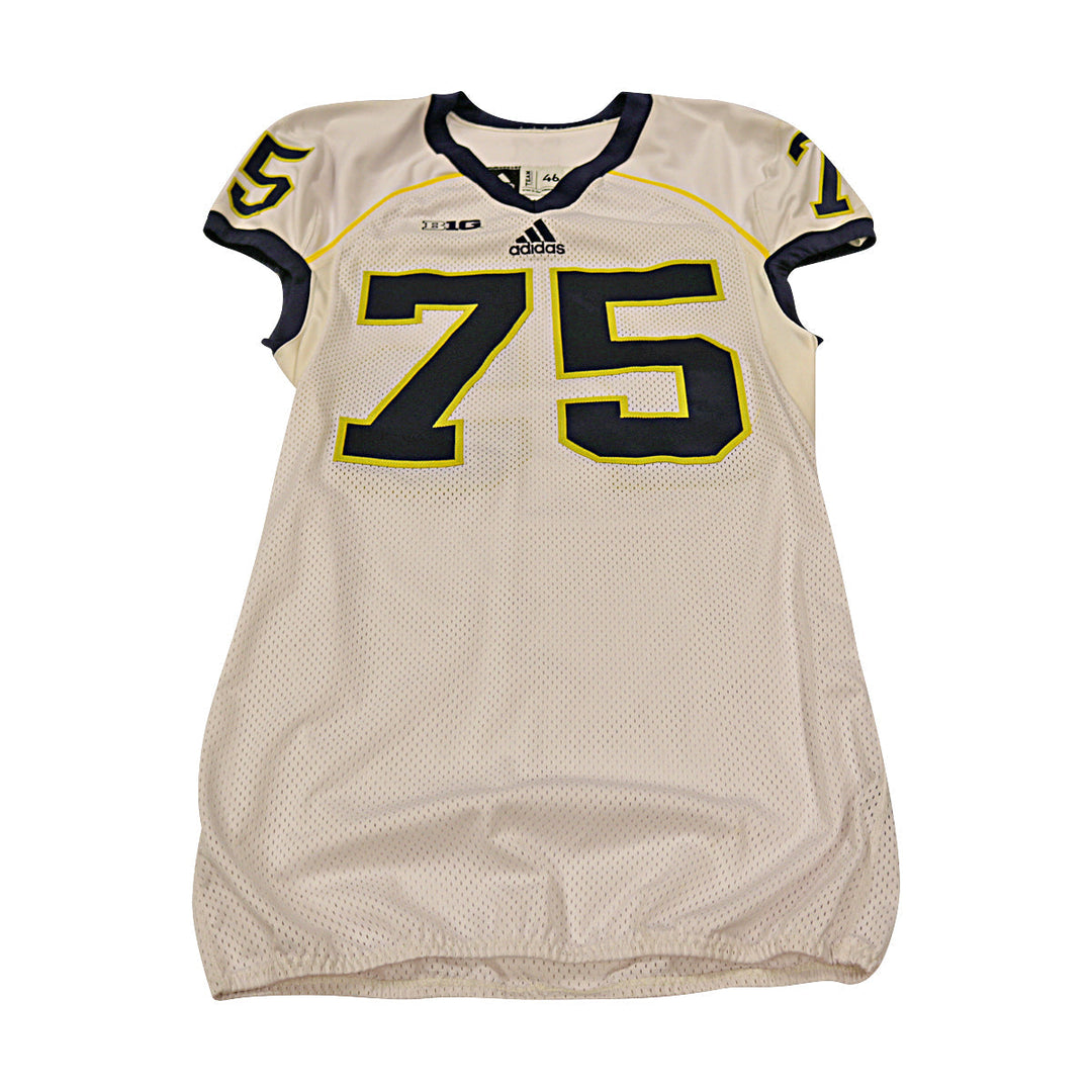 Michigan Wolverines Team Issued 2013 #75 Away Jersey (Size 46)