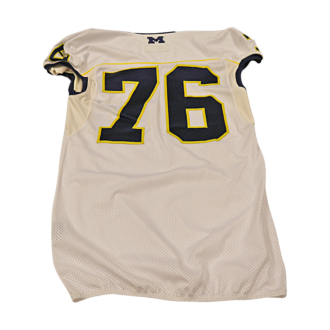Michigan Wolverines Team Issued 2013 #76 Away Jersey (Size 48)