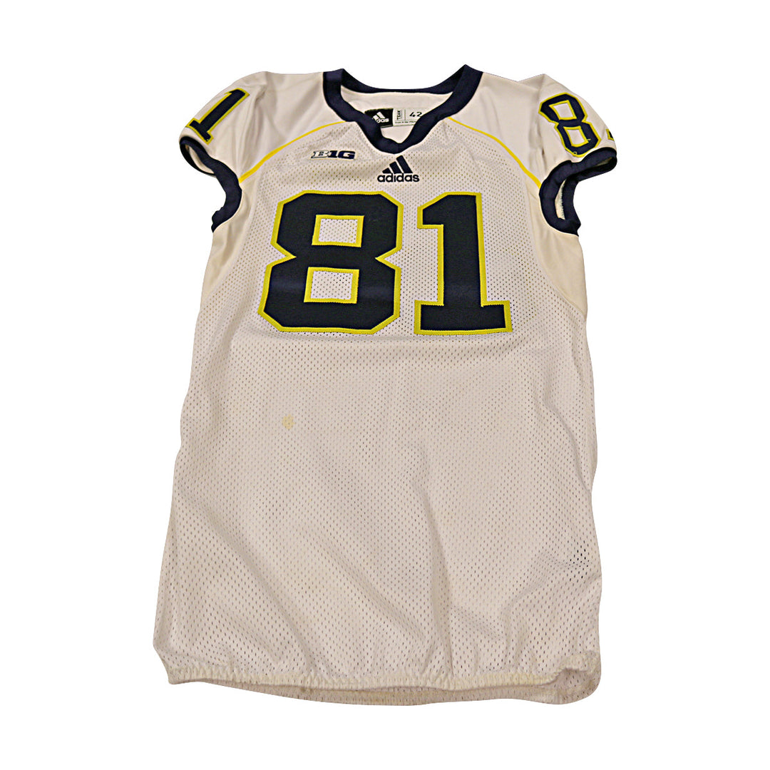 Michigan Wolverines Team Issued 2013 #81 Away Jersey (Size 42)