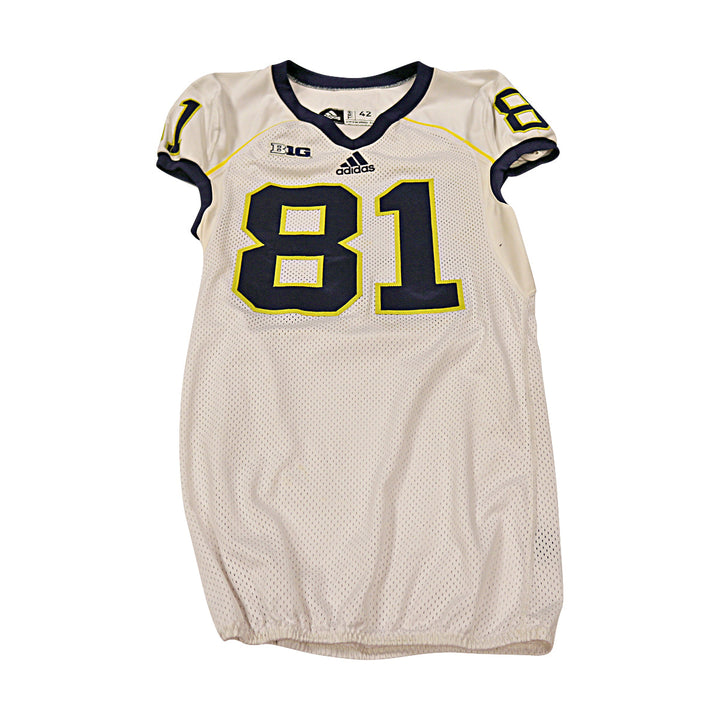 Michigan Wolverines Team Issued 2013 #81 Away Jersey (Size 42)