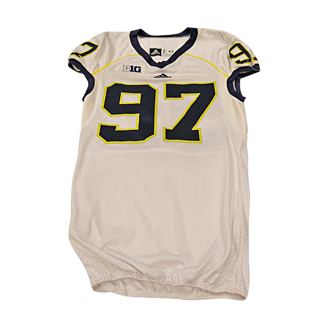 Michigan Wolverines Team Issued 2013 #97 Away Jersey (Size 42)