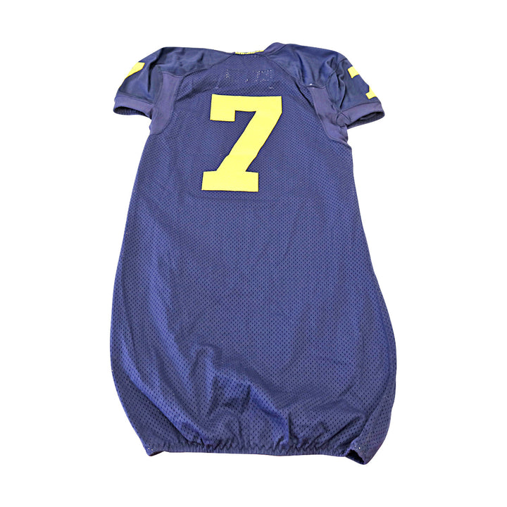 Michigan Wolverines Team Issued 2013 Blue Jersey #7 Jersey (Size: 42) 
