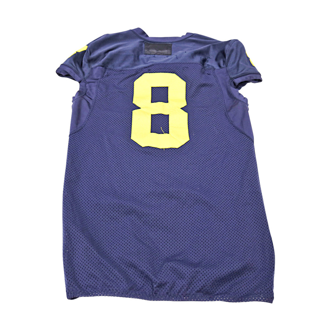 Michigan Wolverines Team Issued 2013 Blue Jersey #8 Jersey (Size: 46) 