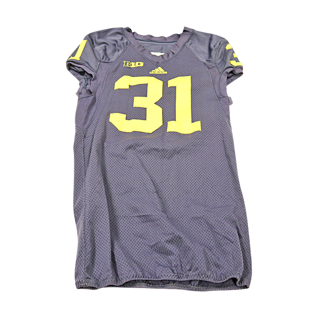 Scott Sypniewski Michigan Wolverines Team Issued 2013 Blue Jersey #31 Jersey (Size: 41) 
