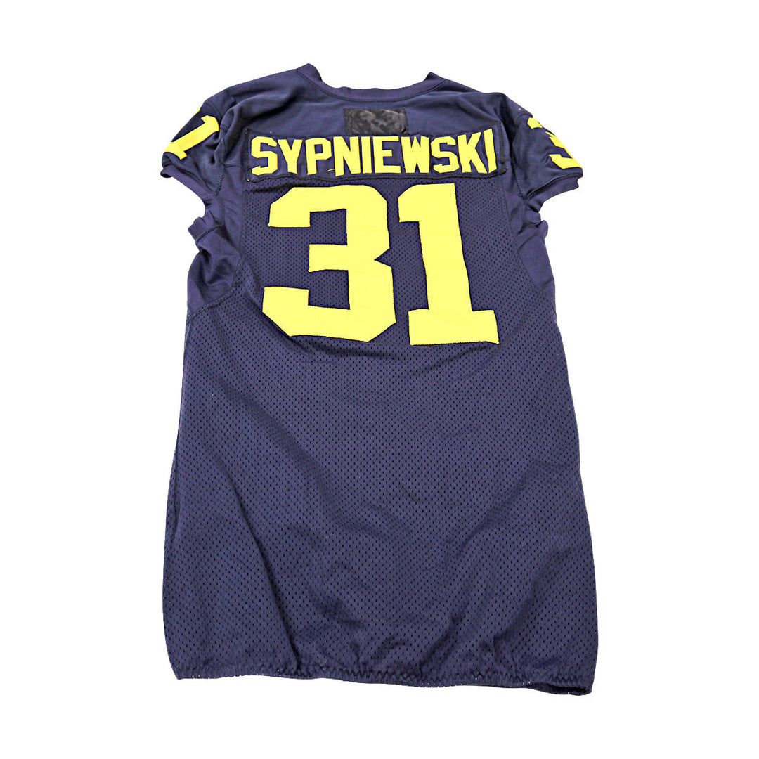Scott Sypniewski Michigan Wolverines Team Issued 2013 Blue Jersey #31 Jersey (Size: 41) 