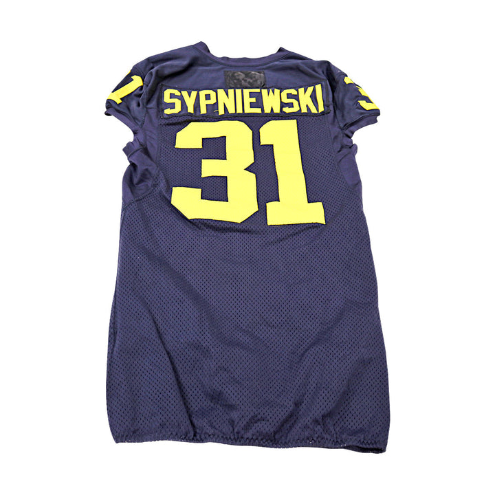 Scott Sypniewski Michigan Wolverines Team Issued 2013 Blue Jersey #31 Jersey (Size: 41) 