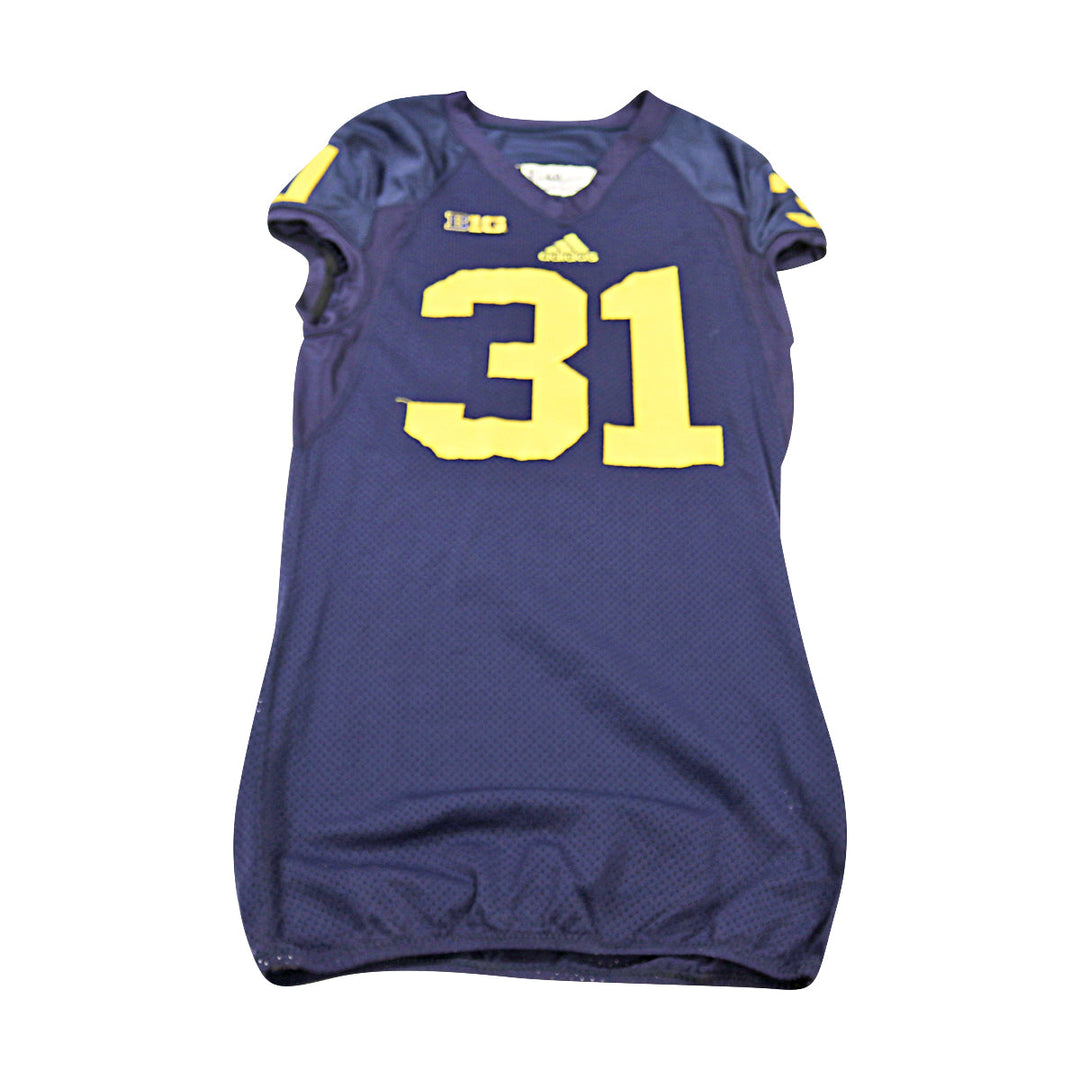 Michigan Wolverines Team Issued 2013 Blue Jersey #31 Jersey (Size: 40) 