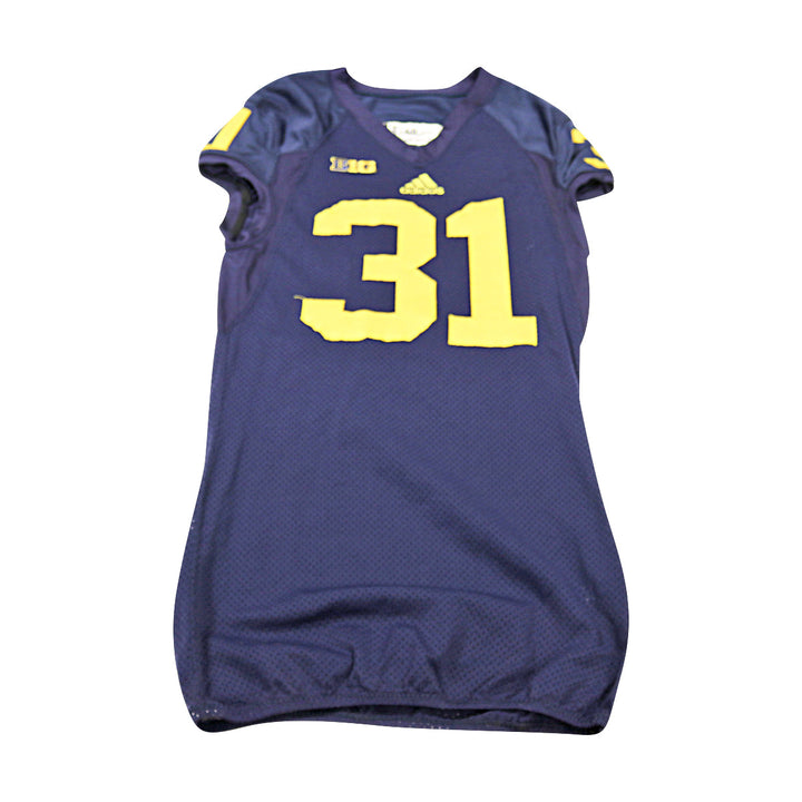 Michigan Wolverines Team Issued 2013 Blue Jersey #31 Jersey (Size: 40) 