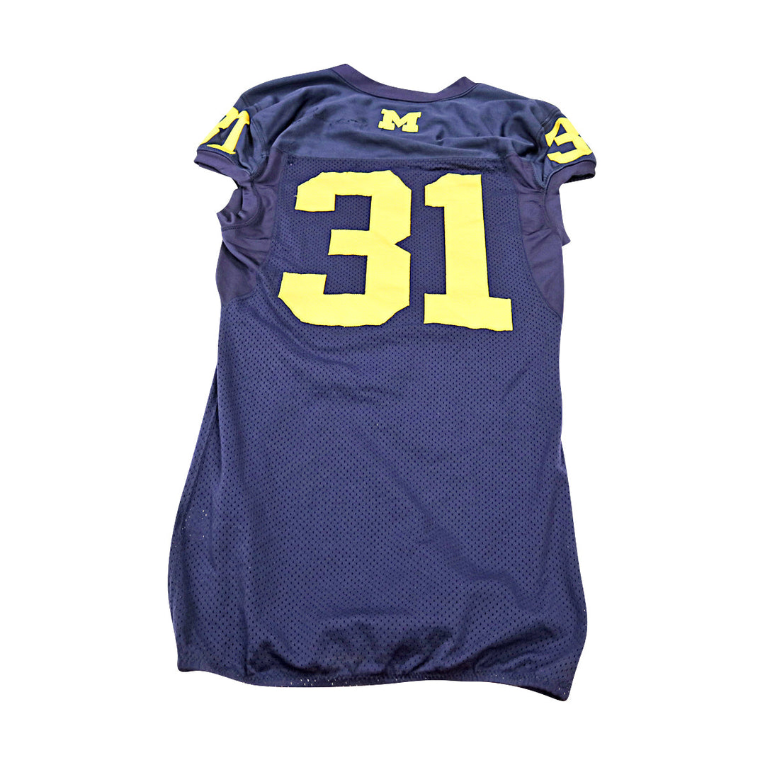Michigan Wolverines Team Issued 2013 Blue Jersey #31 Jersey (Size: 40) 