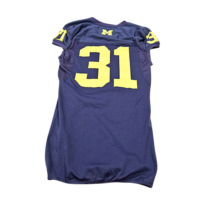 Michigan Wolverines Team Issued 2013 Blue Jersey #31 Jersey (Size: 40) 