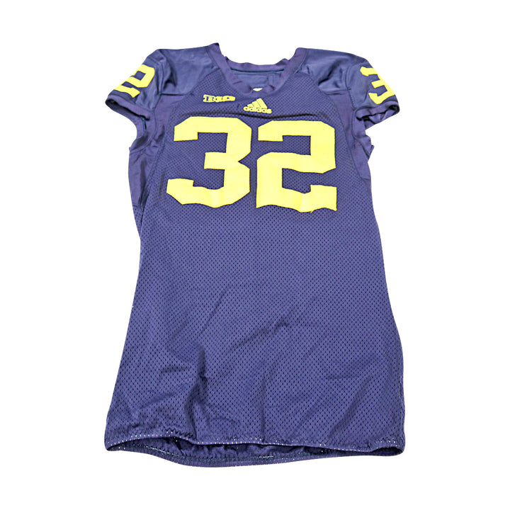 Michigan Wolverines Team Issued 2013 Blue Jersey #32 Jersey (Size: 42) 