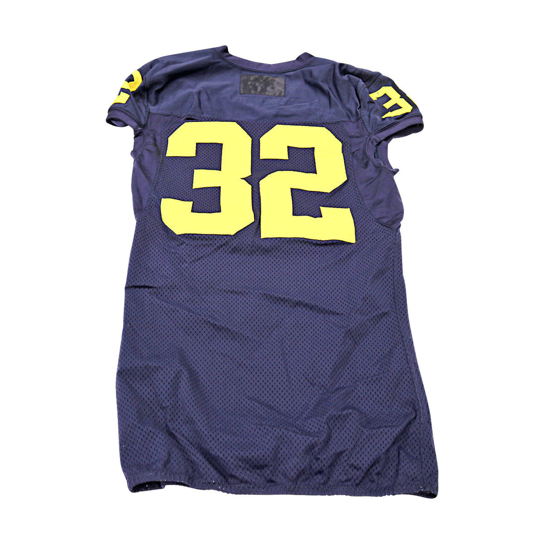 Michigan Wolverines Team Issued 2013 Blue Jersey #32 Jersey (Size: 42) 