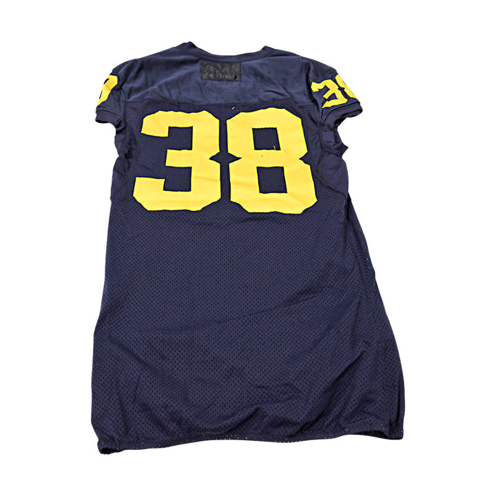 Michigan Wolverines Team Issued 2013 Blue Jersey #38 Jersey (Size: 44) 