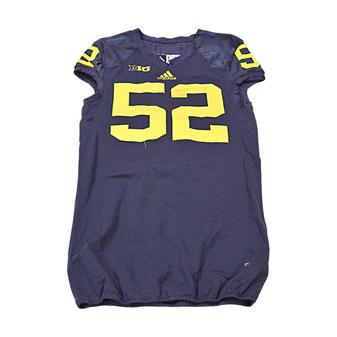 Michigan Wolverines Team Issued 2013 Blue Jersey #52 Jersey (Size: 44) 