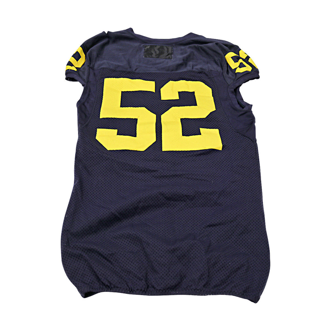 Michigan Wolverines Team Issued 2013 Blue Jersey #52 Jersey (Size: 44) 