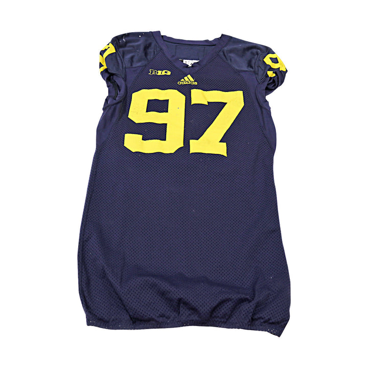 Michigan Wolverines Team Issued 2013 Blue Jersey #97 Jersey (Size: 42) 