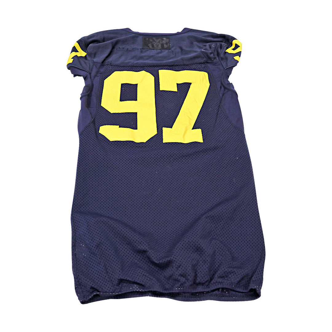 Michigan Wolverines Team Issued 2013 Blue Jersey #97 Jersey (Size: 42) 