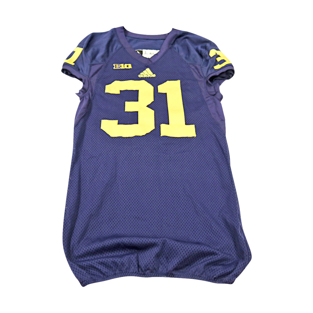 Nick Benda Michigan Wolverines Team Issued 2013 Blue Jersey #31 Jersey (Size: 44) 