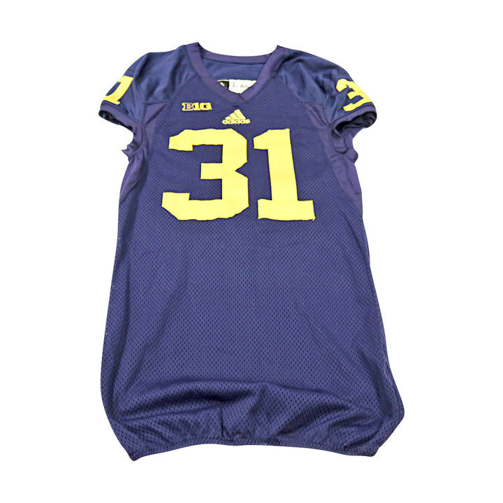 Nick Benda Michigan Wolverines Team Issued 2013 Blue Jersey #31 Jersey (Size: 44) 