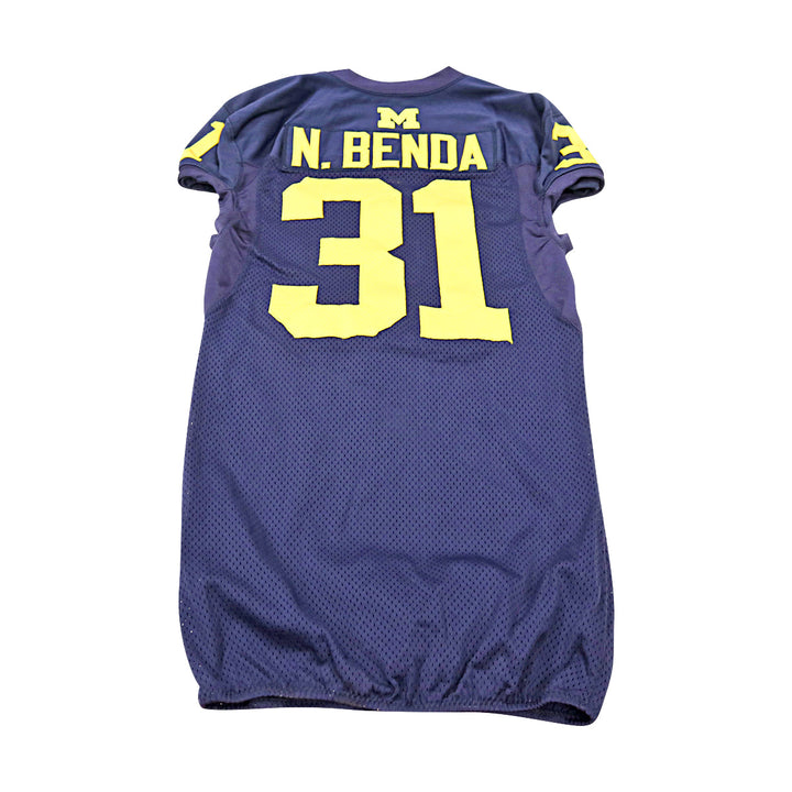 Nick Benda Michigan Wolverines Team Issued 2013 Blue Jersey #31 Jersey (Size: 44) 