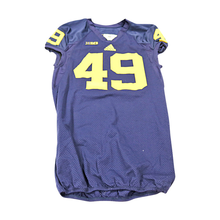 Michigan Wolverines Team Issued 2013 Blue Jersey #49 Jersey (Size: 46) 