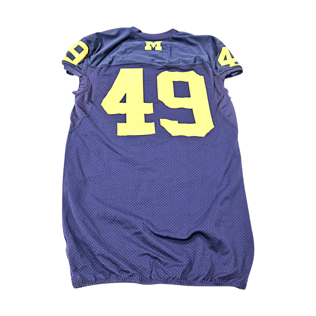 Michigan Wolverines Team Issued 2013 Blue Jersey #49 Jersey (Size: 46) 