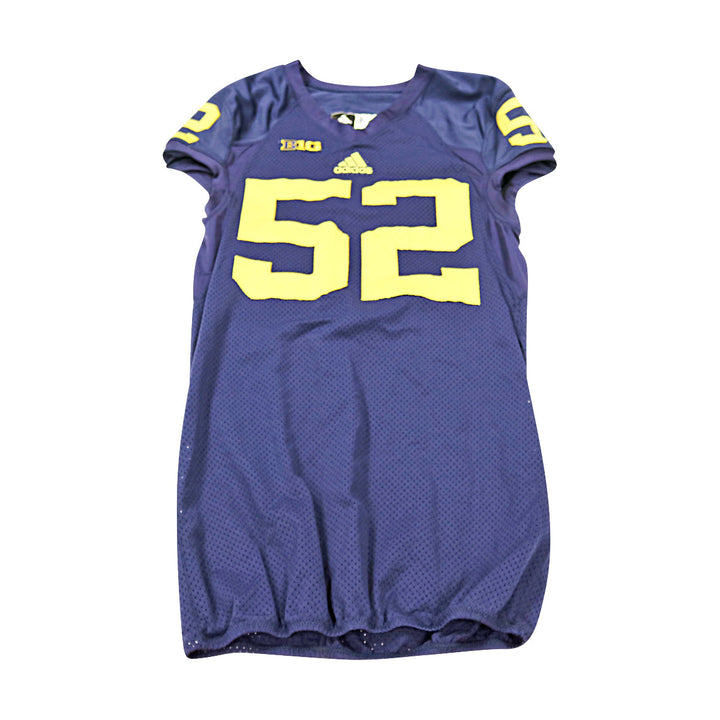 Ross Jenkins-Stone Michigan Wolverines Team Issued 2013 Blue Jersey #52 Jersey (Size: 44) 