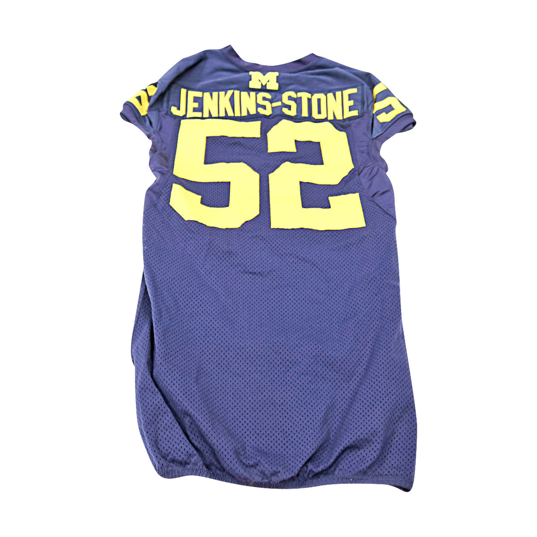 Ross Jenkins-Stone Michigan Wolverines Team Issued 2013 Blue Jersey #52 Jersey (Size: 44) 
