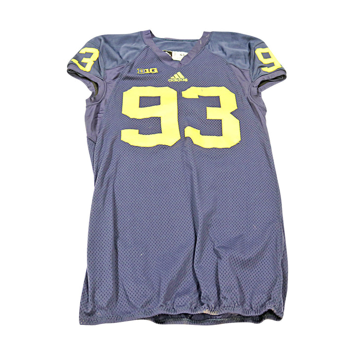 Michigan Wolverines Team Issued 2013 Blue Jersey #93 Jersey (Size: 48) 