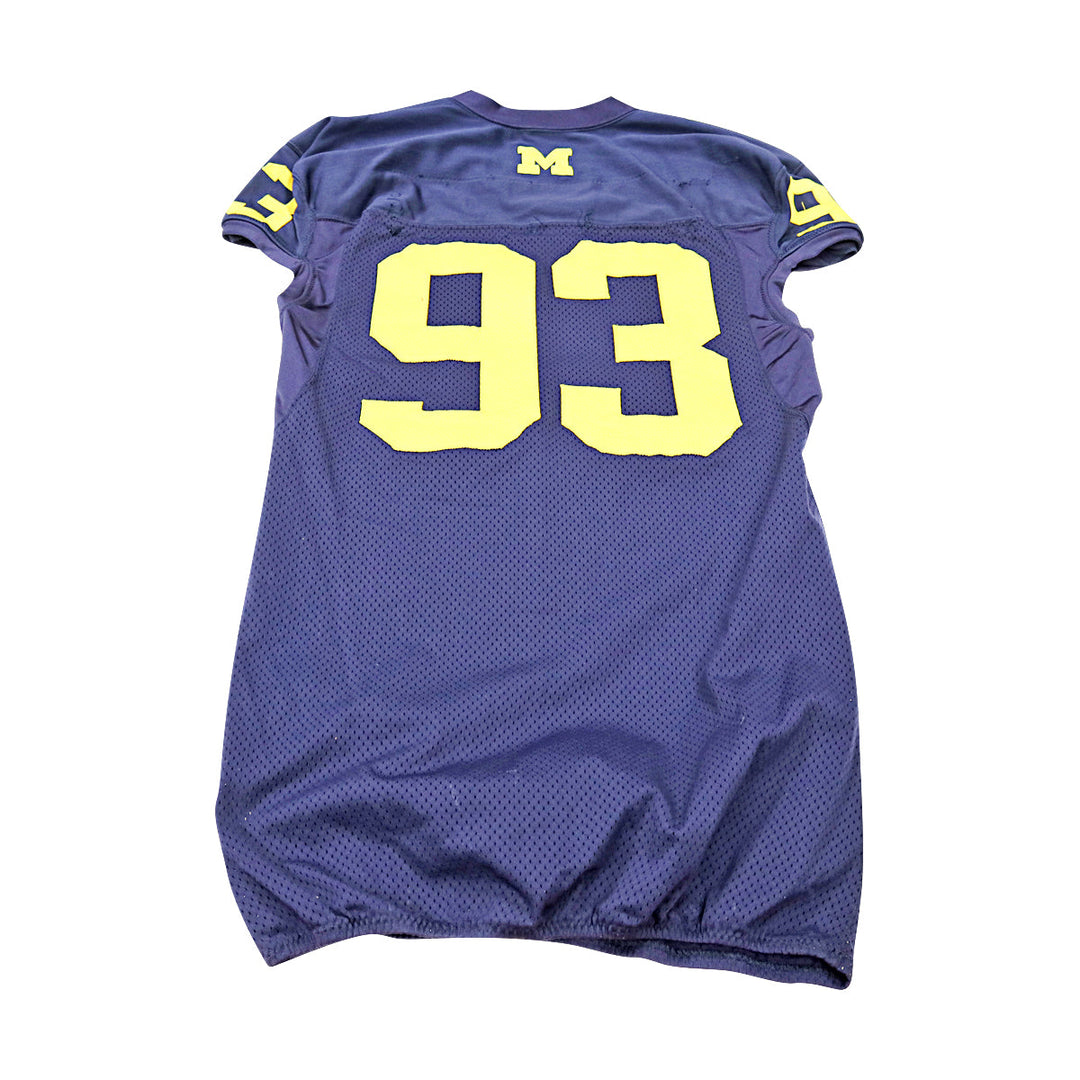 Michigan Wolverines Team Issued 2013 Blue Jersey #93 Jersey (Size: 48) 