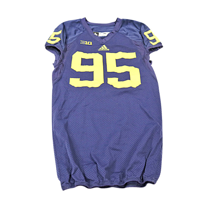 Michigan Wolverines Team Issued 2013 Blue Jersey #95 Jersey (Size: 46) 