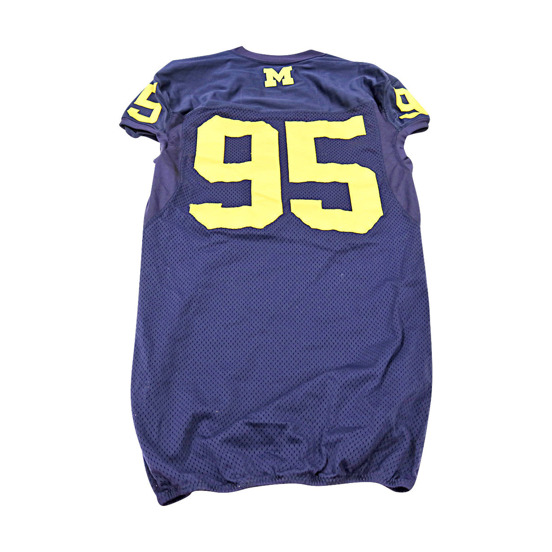 Michigan Wolverines Team Issued 2013 Blue Jersey #95 Jersey (Size: 46) 