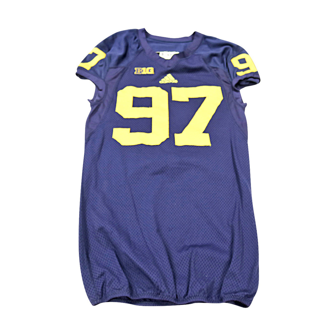 Michigan Wolverines Team Issued 2013 Blue Jersey #97 Jersey (Size: 44) 