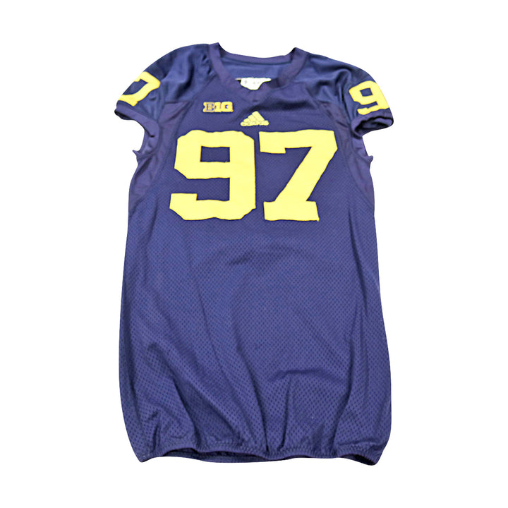 Michigan Wolverines Team Issued 2013 Blue Jersey #97 Jersey (Size: 44) 