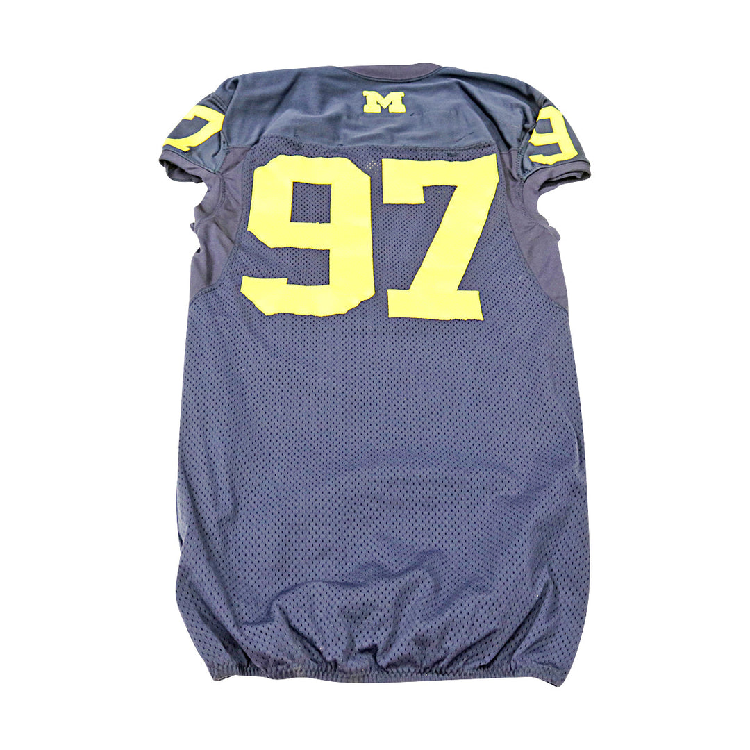 Michigan Wolverines Team Issued 2013 Blue Jersey #97 Jersey (Size: 44) 