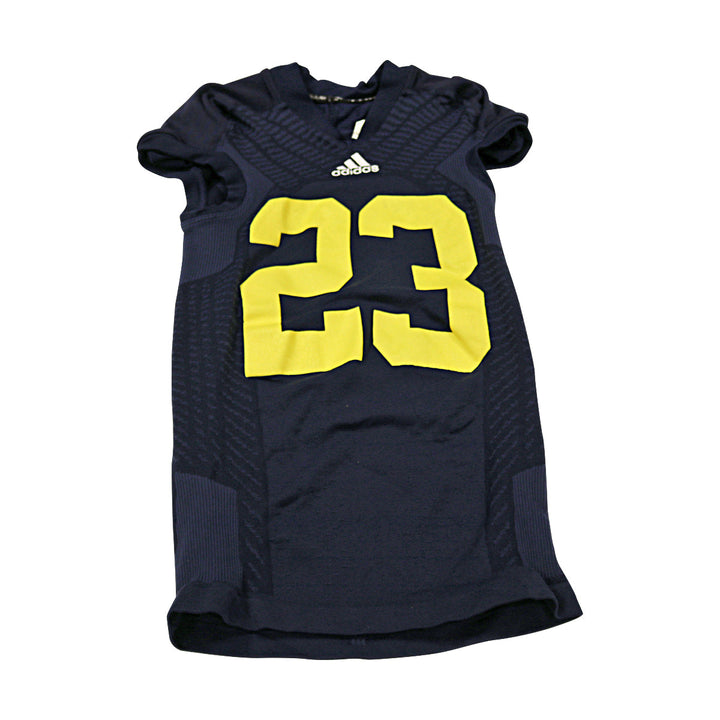 Michigan Wolverines Team Issued 2014 Blue Alternates Jersey #23 Jersey (Size: M) 