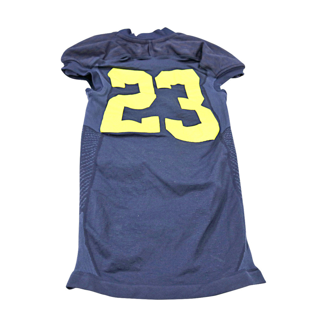 Michigan Wolverines Team Issued 2014 Blue Alternates Jersey #23 Jersey (Size: M) 