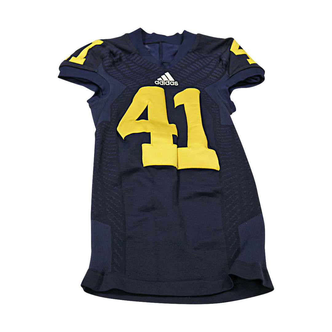 Michigan Wolverines Team Issued 2014 Blue Alternates Jersey #41 Jersey (Size: S) 