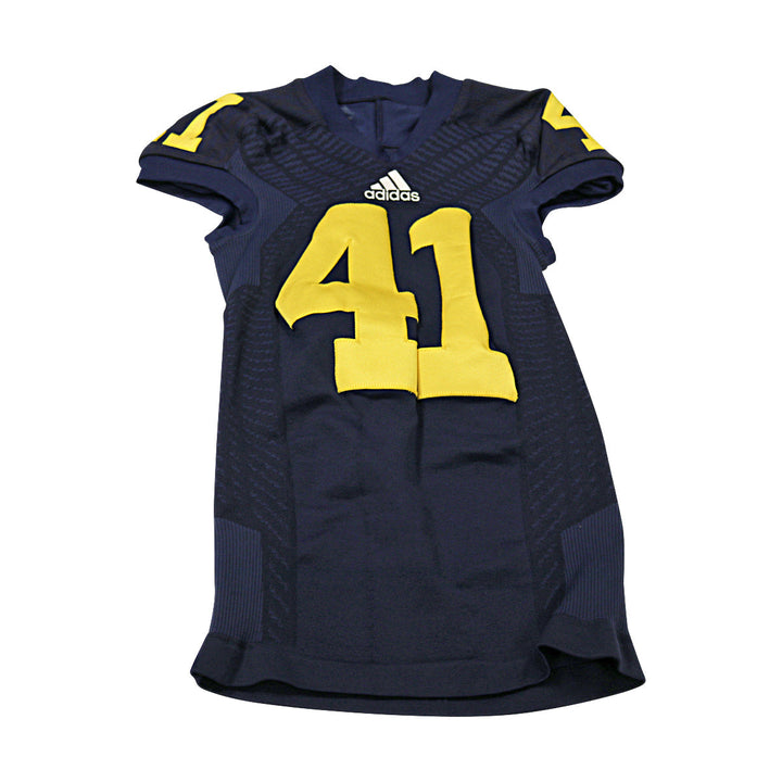 Michigan Wolverines Team Issued 2014 Blue Alternates Jersey #41 Jersey (Size: S) 