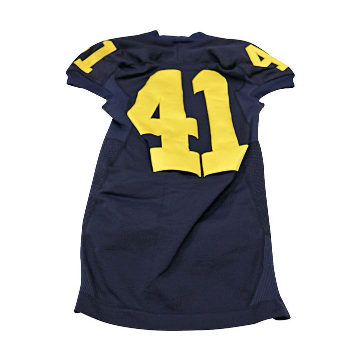 Michigan Wolverines Team Issued 2014 Blue Alternates Jersey #41 Jersey (Size: S) 