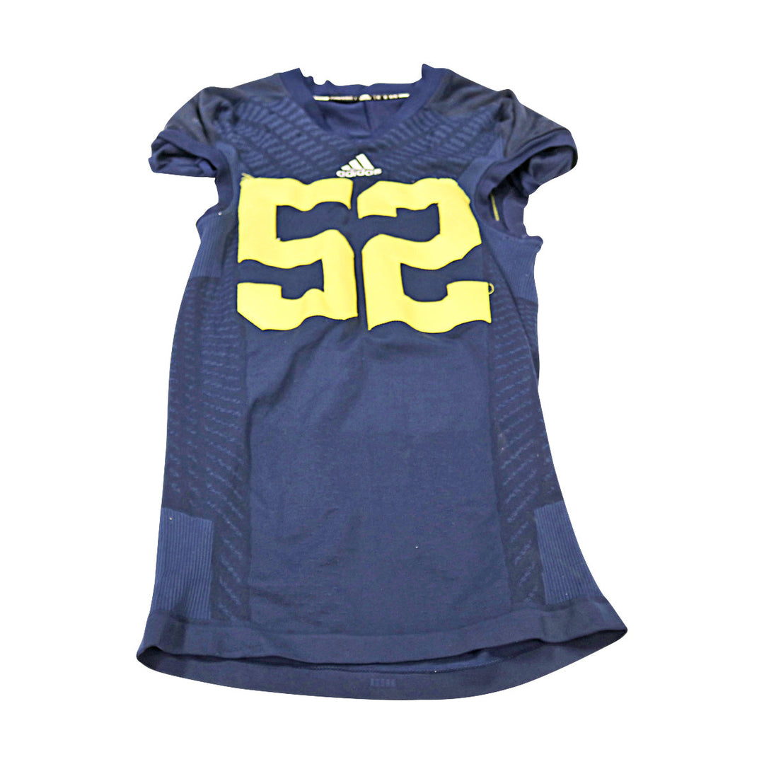 Michigan Wolverines Team Issued 2014 Blue Alternates Jersey #52 Jersey (Size: XL) 