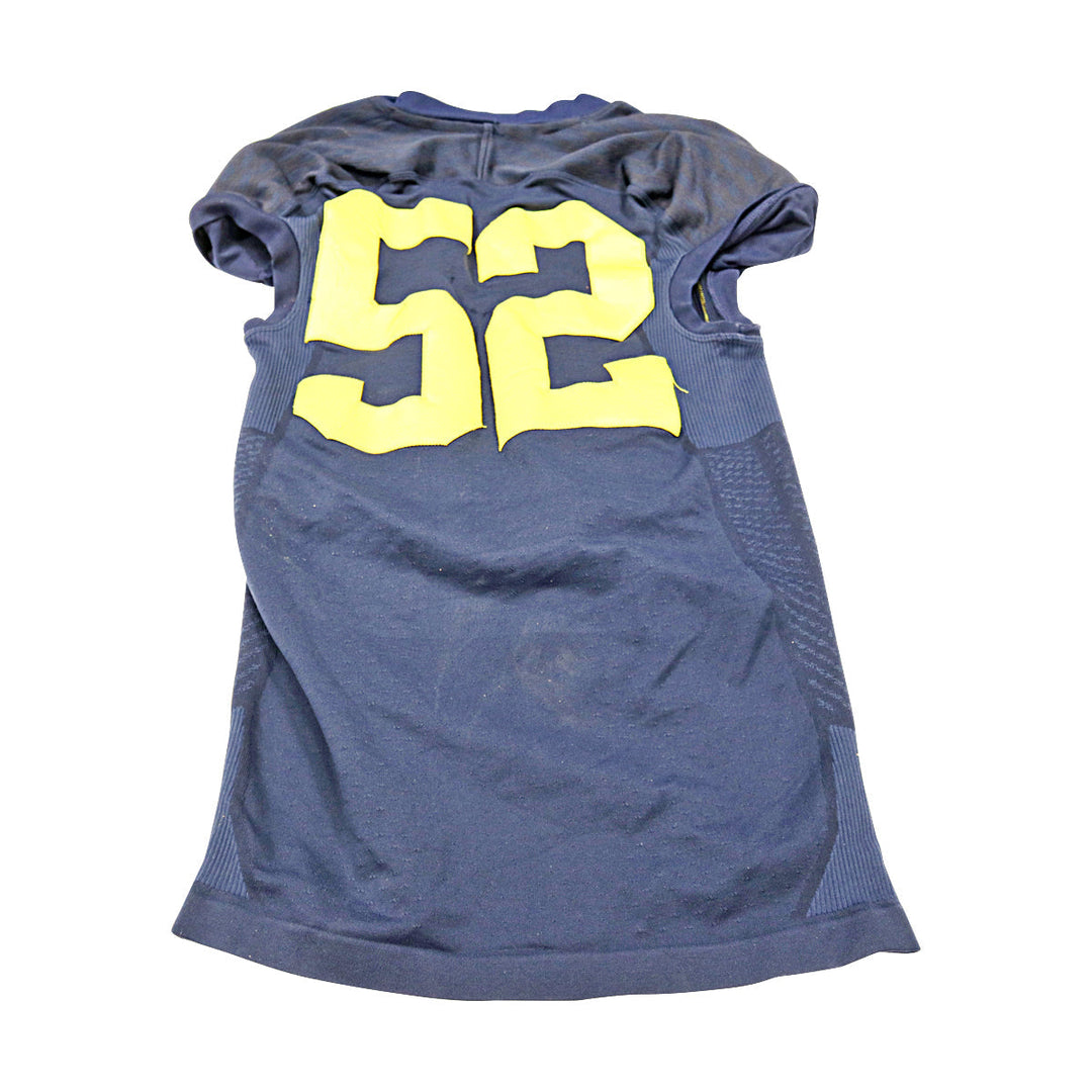 Michigan Wolverines Team Issued 2014 Blue Alternates Jersey #52 Jersey (Size: XL) 