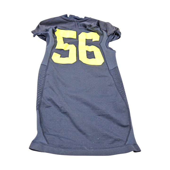 Michigan Wolverines Team Issued 2014 Blue Alternates Jersey #56 Jersey (Size: XL) 