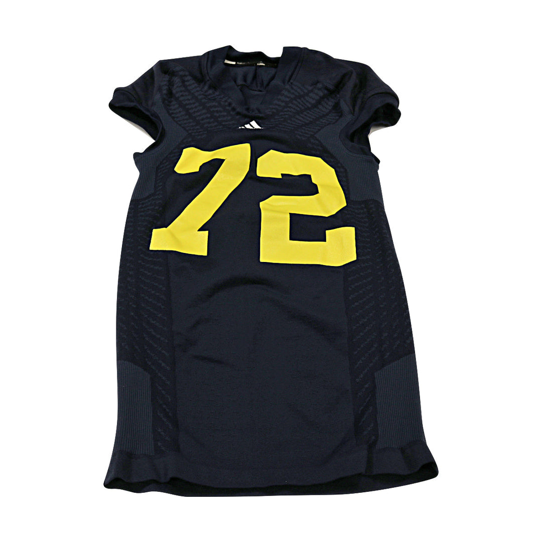 Michigan Wolverines Team Issued 2014 Blue Alternates Jersey #72 Jersey (Size: XL) 