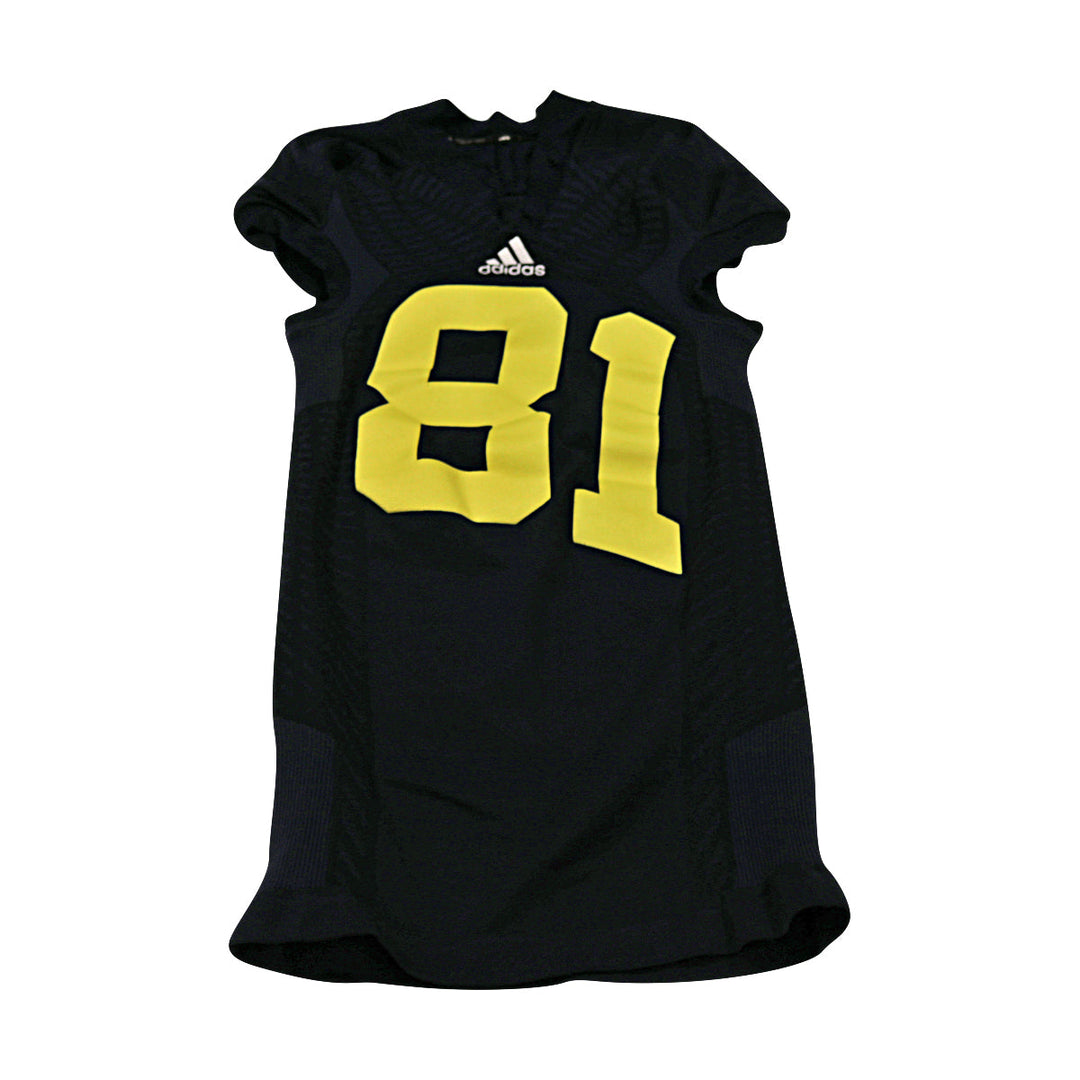 Michigan Wolverines Team Issued 2014 Blue Alternates Jersey #81 Jersey (Size: M) 