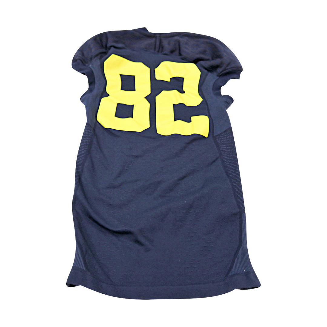 Michigan Wolverines Team Issued 2014 Blue Alternates Jersey #82 Jersey (Size: M) 