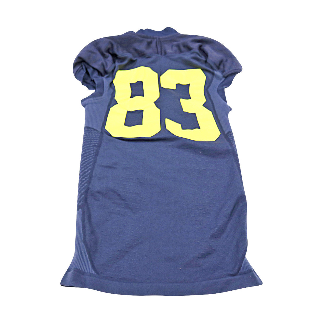 Michigan Wolverines Team Issued 2014 Blue Alternates Jersey #83 Jersey (Size: M) 