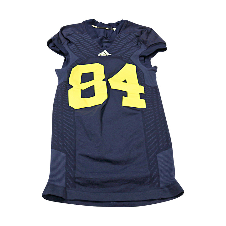 Michigan Wolverines Team Issued 2014 Blue Alternates Jersey #84 Jersey (Size: L) 