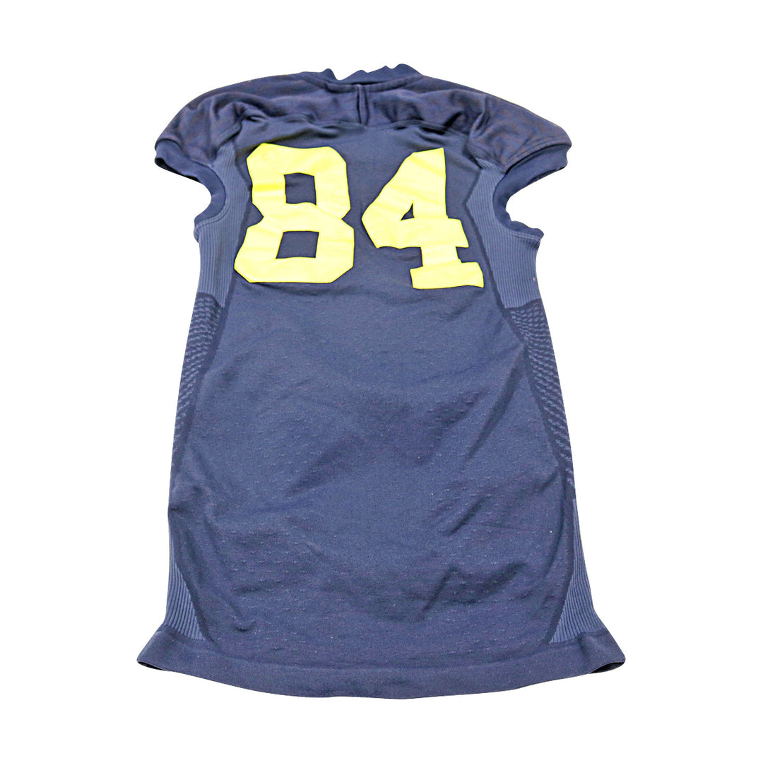 Michigan Wolverines Team Issued 2014 Blue Alternates Jersey #84 Jersey (Size: L) 